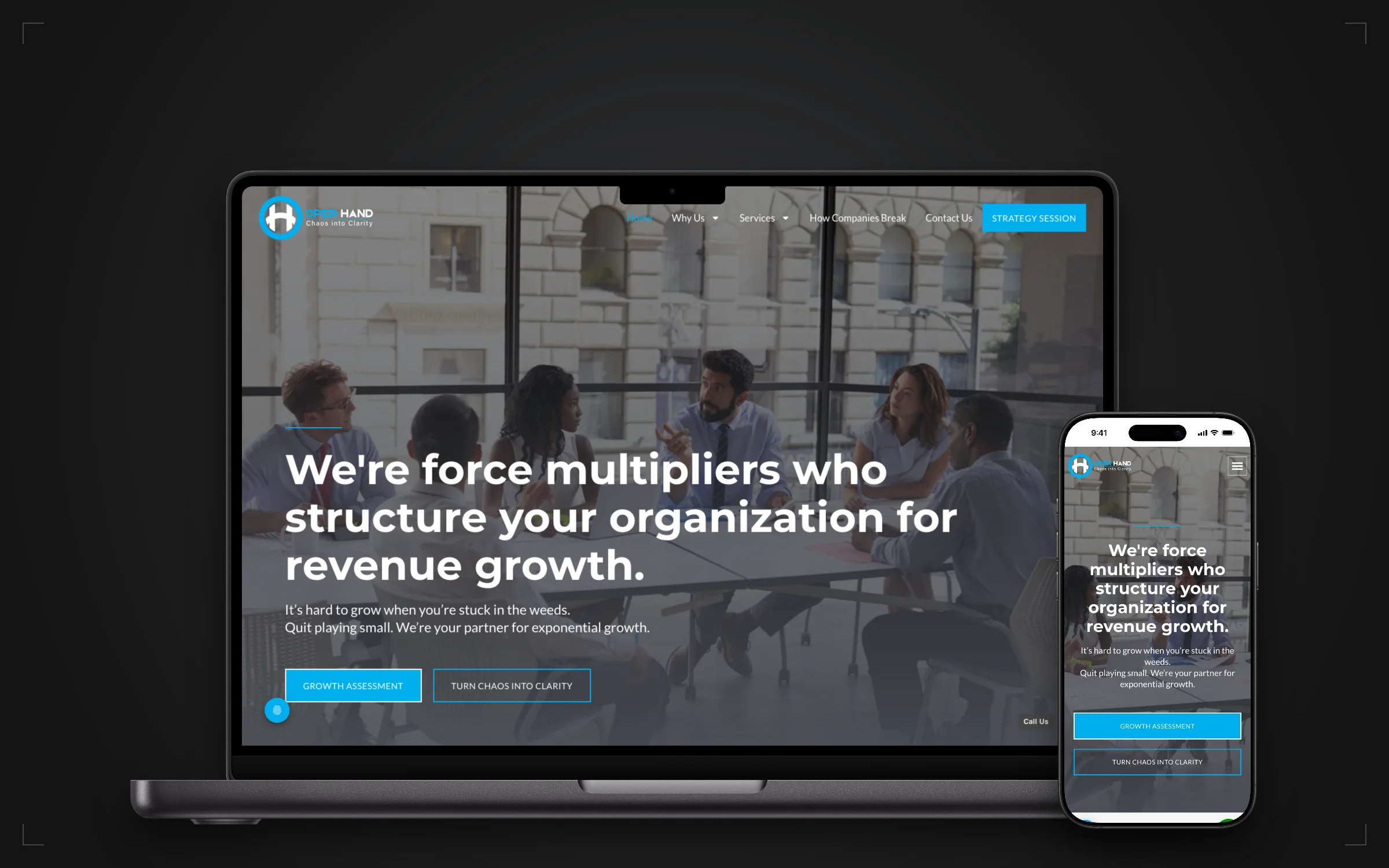 Oper Hand — Case Study · WebWerks Dev website hero